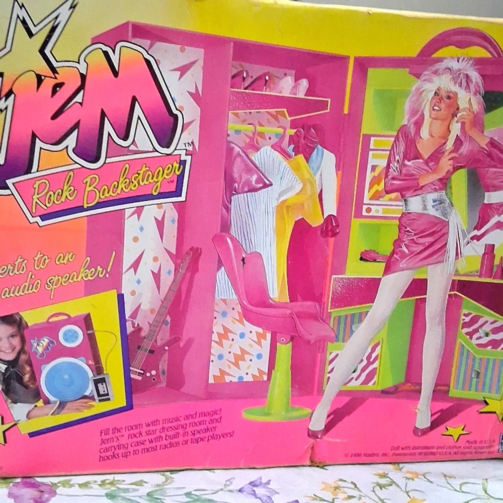 1986 Hasbro Jem And The Holograms 5 Doll Playset Jem Rock Backstager - Picture 10 of 17